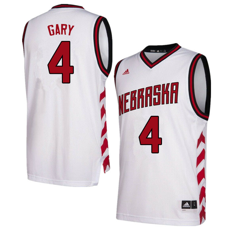 Men #4 Juwan Gary Nebraska Cornhuskers College Basketball Jerseys Sale-Hardwood